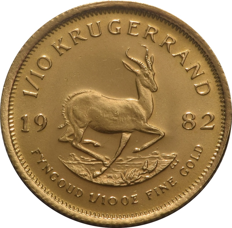 Ambassadeur gracht een 1/10oz gouden Krugerrand munt - Beste waarde | GoldByPost - Vanaf € 222,80
